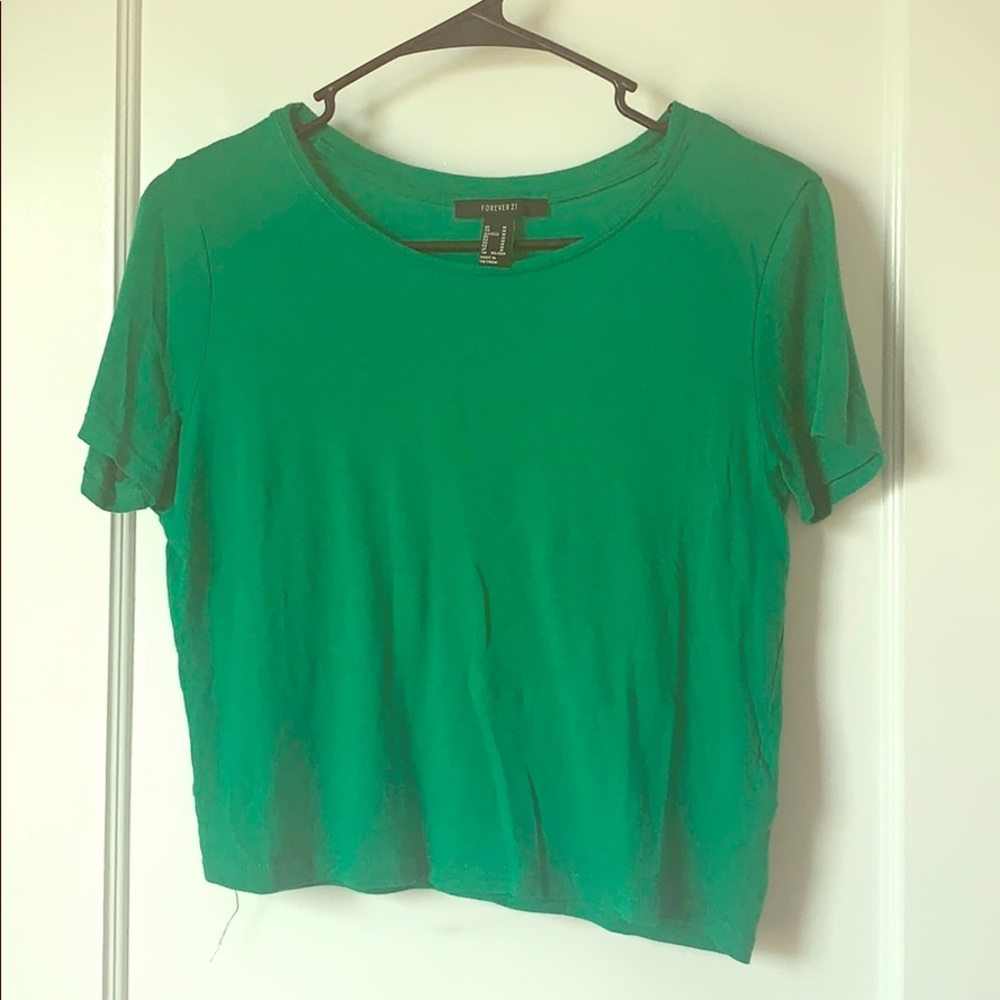 Green crop top